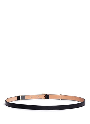 Back View - Click To Enlarge - MAISON BOINET - Bi-colour leather skinny belt
