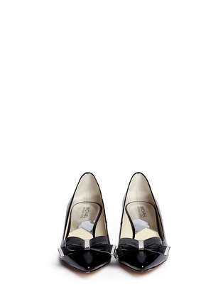 Figure View - Click To Enlarge - MICHAEL KORS - Kiera patent leather wedge pumps