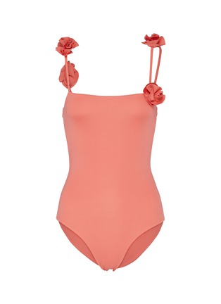 Main View - Click To Enlarge - MAYGEL CORONEL - Rose Square Neck Swimsuit