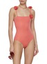 Figure View - Click To Enlarge - MAYGEL CORONEL - Rose Square Neck Swimsuit