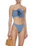 Figure View - Click To Enlarge - MAYGEL CORONEL - Ruched Rose Bikini Set