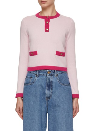 Main View - Click To Enlarge - CRUSH COLLECTION - Crewneck Cashmere Knit Top