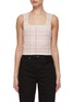 Main View - Click To Enlarge - CRUSH COLLECTION - Chequered Motif Knit Tank Top