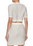 Back View - Click To Enlarge - CRUSH COLLECTION - Bouclé Short Sleeve Cropped Jacket