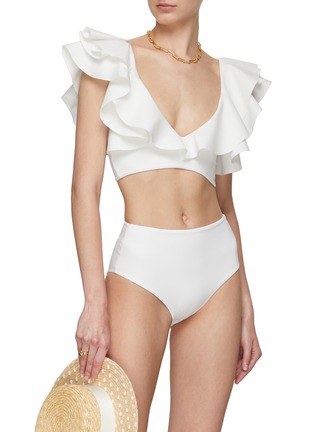 MAYGEL CORONEL, Capri Ruffled Strapless Bikini