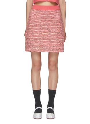 Main View - Click To Enlarge - CRUSH COLLECTION - Bouclé Mini Skirt