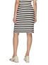 Back View - Click To Enlarge - CRUSH COLLECTION - Striped Jacquard Slit Skirt