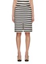 Main View - Click To Enlarge - CRUSH COLLECTION - Striped Jacquard Slit Skirt