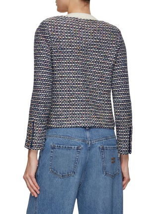 Back View - Click To Enlarge - CRUSH COLLECTION - Bouclé Crewneck Jacket