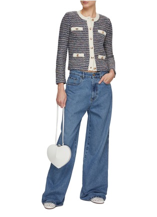 Figure View - Click To Enlarge - CRUSH COLLECTION - Bouclé Crewneck Jacket