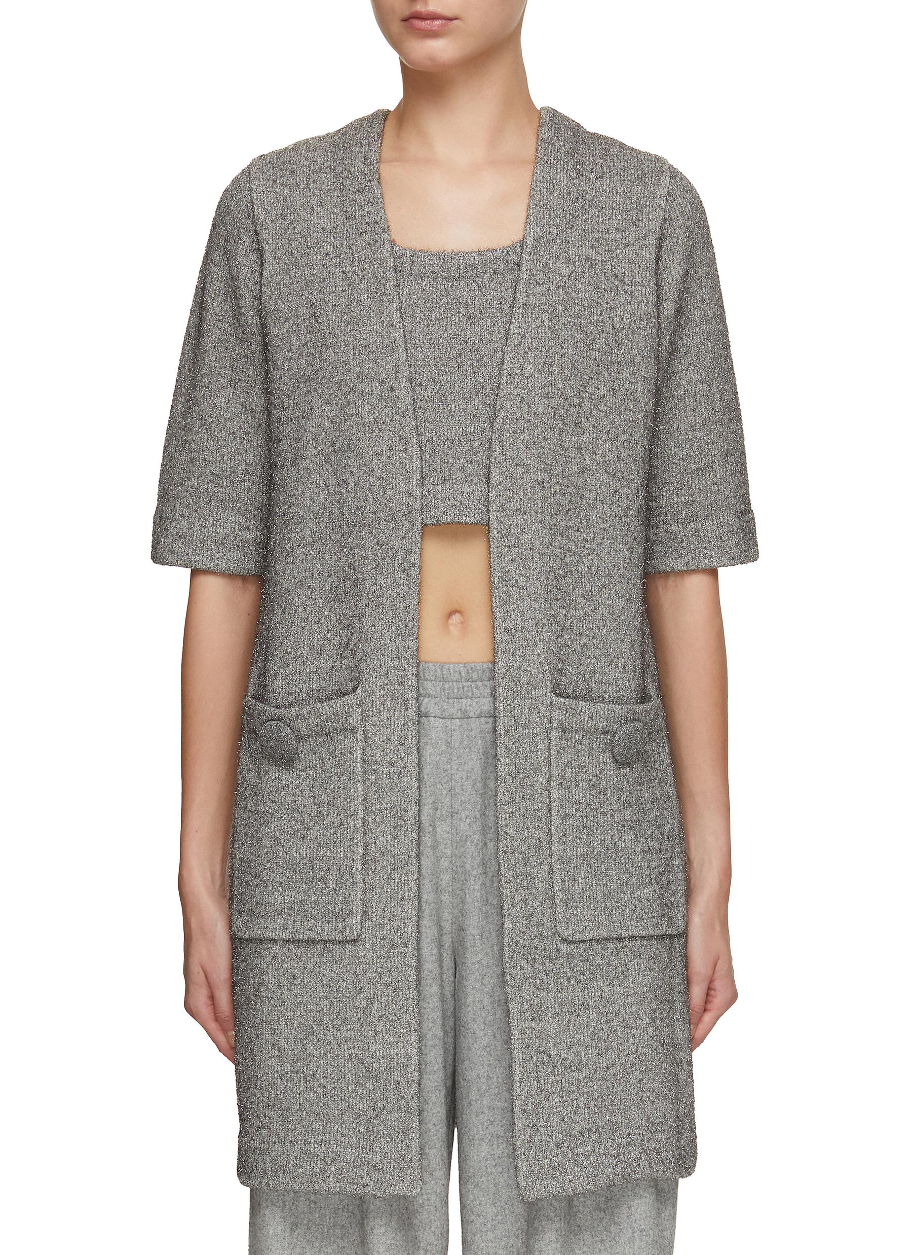 CRUSH COLLECTION Mid Sleeve Long Cardigan