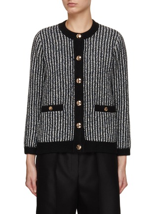 Main View - Click To Enlarge - CRUSH COLLECTION - Bouclé Crewneck Jacket