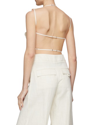 Back View - Click To Enlarge - JACQUEMUS - Ruffle Detail Sleeveless Top
