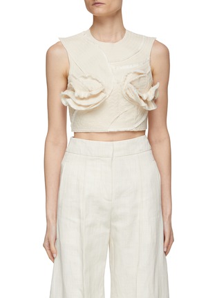 Main View - Click To Enlarge - JACQUEMUS - Ruffle Detail Sleeveless Top