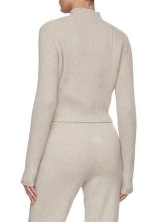 Back View - Click To Enlarge - LE KASHA - Mock Neck Fitted Sweater