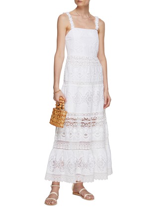 Figure View - Click To Enlarge - ALICE & OLIVIA - Alora Embroidered Sweetheart Maxi Dress