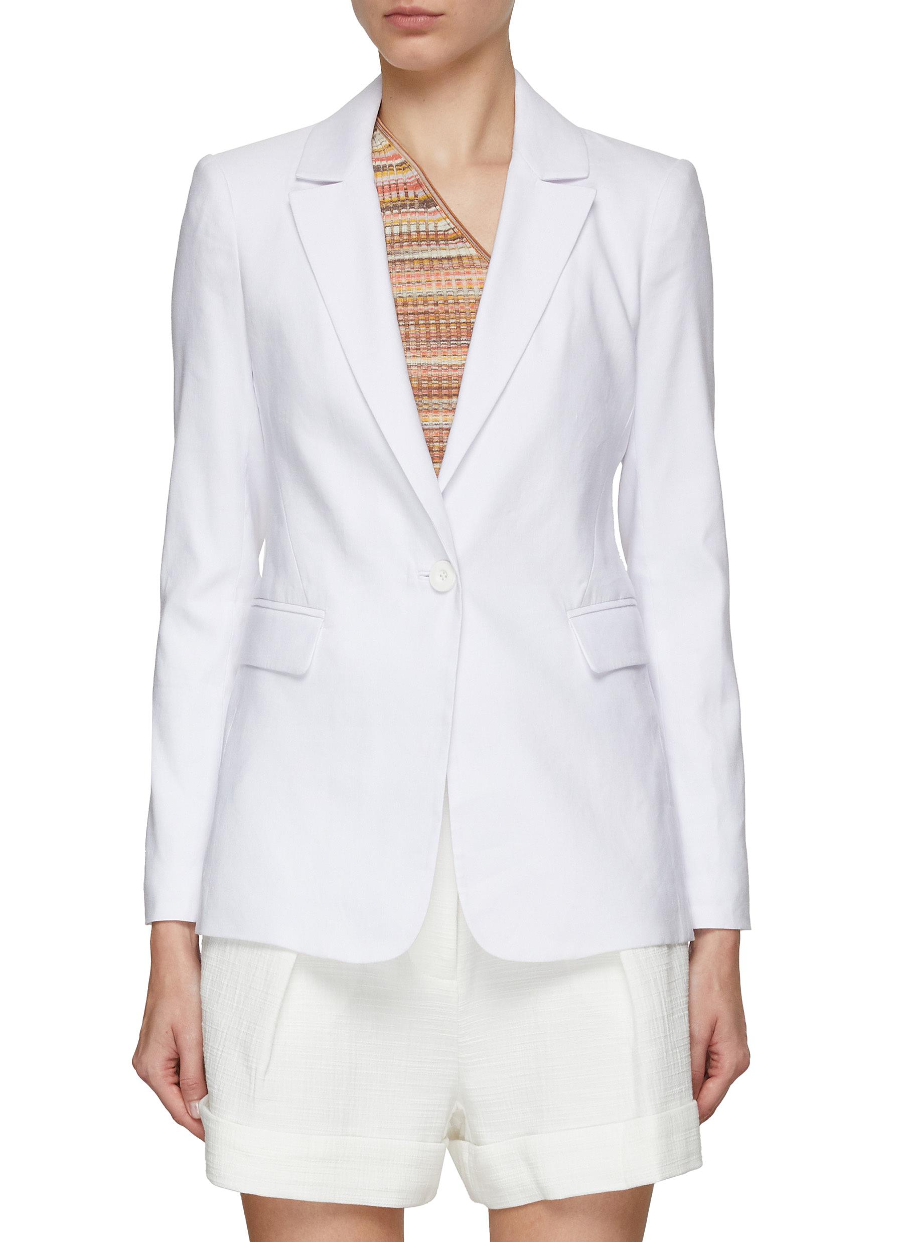ALICE AND OLIVIA MACEY SINGLE BREASTED NOTCHED LAPEL BLAZER