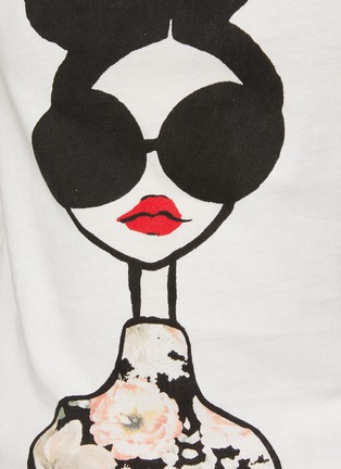  - ALICE & OLIVIA - Rylyn Stace Face Print Ringer T-Shirt