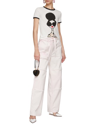 Figure View - Click To Enlarge - ALICE & OLIVIA - Rylyn Stace Face Print Ringer T-Shirt
