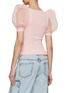 Back View - Click To Enlarge - ALICE & OLIVIA - Abella Sheer Puff Sleeve Knit Top
