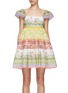 Main View - Click To Enlarge - ALICE & OLIVIA - Tamia Puff Sleeve Babydoll Mini Dress