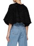 Back View - Click To Enlarge - ALICE & OLIVIA - Loree Tie Front Cropped Ruffle Jacket