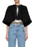 Main View - Click To Enlarge - ALICE & OLIVIA - Loree Tie Front Cropped Ruffle Jacket