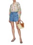 Figure View - Click To Enlarge - ALICE & OLIVIA - Julius Floral Bell Sleeve Tunic Top