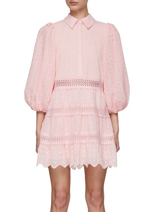Main View - Click To Enlarge - ALICE & OLIVIA - Blakesley Bell Sleeve Mini Dress