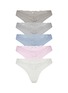 Main View - Click To Enlarge - SKIMS - Fits Everybody Lace Dipped Thong Pack — Set of 5