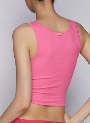 Buy SKIMS Cotton-blend Ribbed Boxer Shorts - Pink At 30% Off