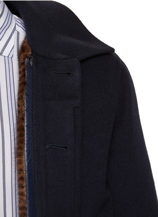 - FABIO GAVAZZI - Tweed Lined Wool Blend Overcoat