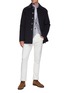 Figure View - Click To Enlarge - FABIO GAVAZZI - Tweed Lined Wool Blend Overcoat