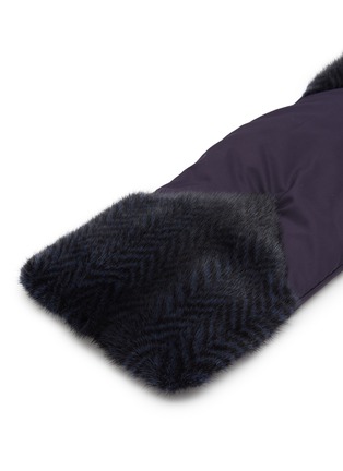 Detail View - Click To Enlarge - FABIO GAVAZZI - Fur Panel Padded Scarf