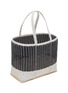 PALOROSA - Small Flat Bicoloured Woven Basket Bag