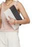 Figure View - Click To Enlarge - PALOROSA - Large Bicoloured Woven Clutch