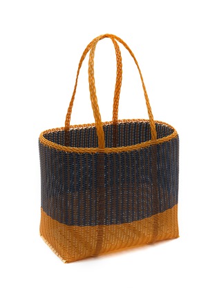 Detail View - Click To Enlarge - PALOROSA - Medium Basket Bicoloured Woven Bag