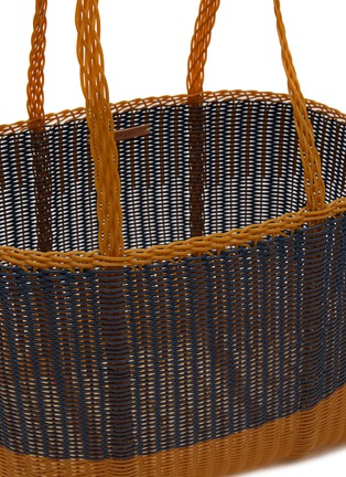 Detail View - Click To Enlarge - PALOROSA - Medium Basket Bicoloured Woven Bag