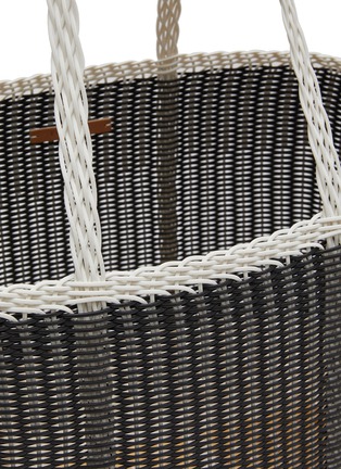 Detail View - Click To Enlarge - PALOROSA - Large Basket Bicoloured Woven Bag