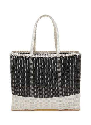 Main View - Click To Enlarge - PALOROSA - Large Basket Bicoloured Woven Bag