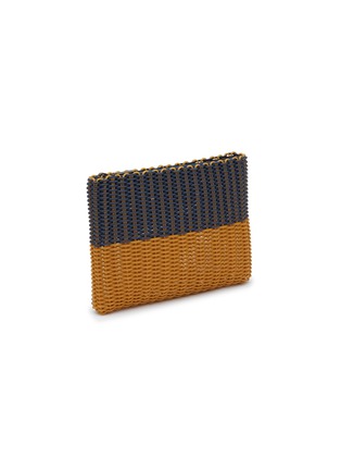 Detail View - Click To Enlarge - PALOROSA - Small Bicoloured Woven Clutch