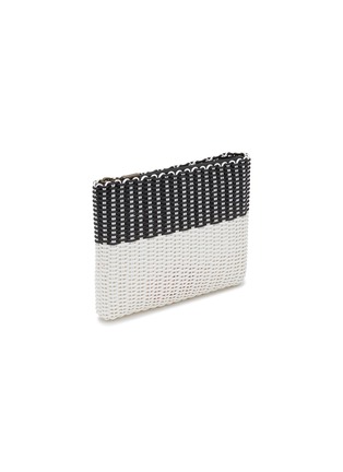 Detail View - Click To Enlarge - PALOROSA - Small Bicoloured Woven Clutch