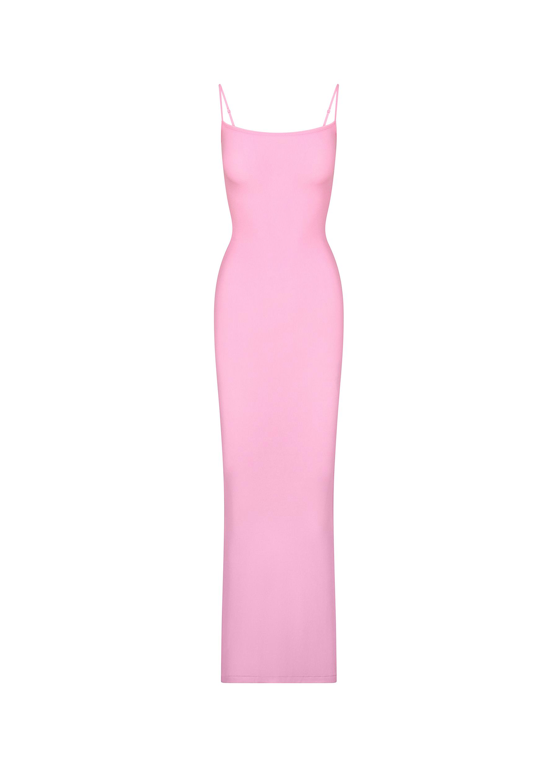 Skims Soft Lounge Long Slipdress In Pink