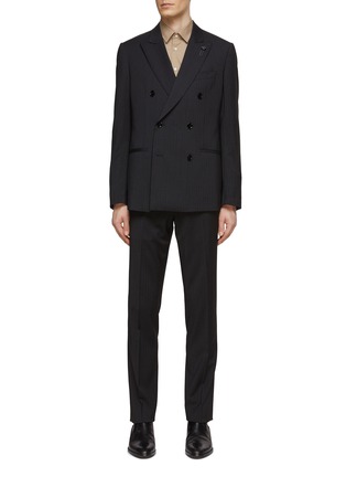 Main View - Click To Enlarge - LARDINI - Double Breasted Peak Lapel Suit