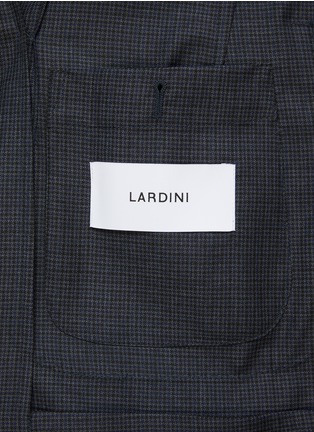  - LARDINI - Single Breasted Notch Lapel Houndstooth Blazer