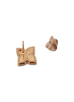 Detail View - Click To Enlarge - ROBERTO COIN - Princess Flower Diamond Ruby 18K Rose Gold Stud Earrings