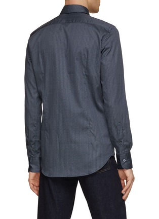 Back View - Click To Enlarge - CANALI - Clover Print Shirt