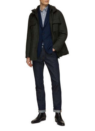 Figure View - Click To Enlarge - CANALI - Single Breasted Notch Lapel Blazer