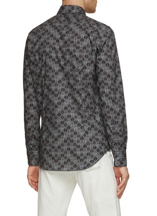 Back View - Click To Enlarge - CANALI - Leaf Print Shirt
