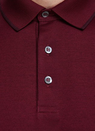  - CANALI - Ribbed Detail Polo Shirt